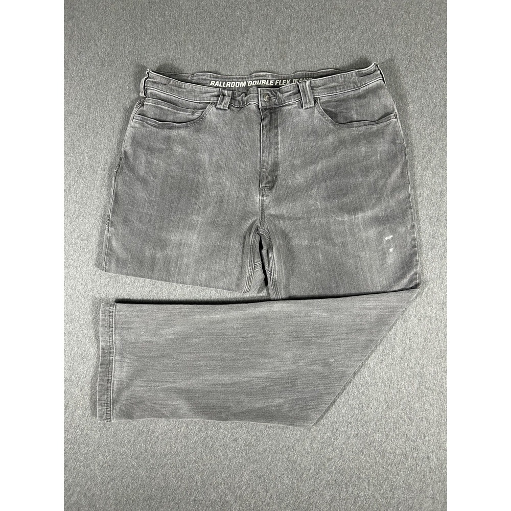 Duluth Trading Ballroom Double Flex Jeans Men's 42x34 Relaxed Fit Gray